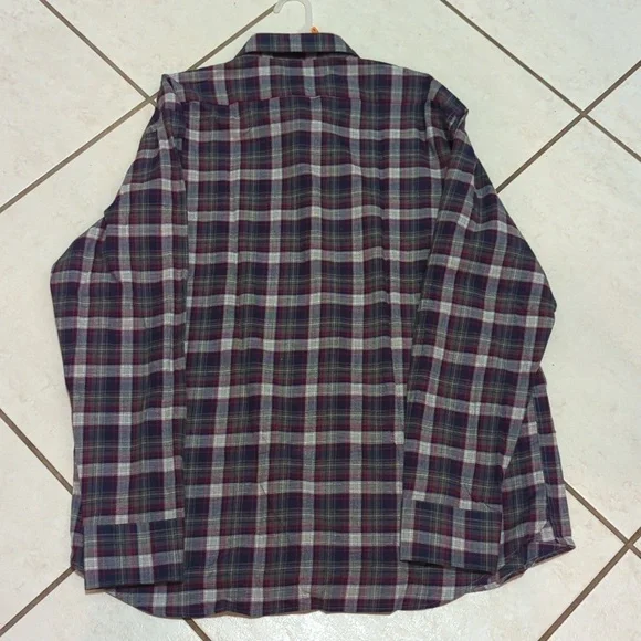 Erbario Toscano Men's Long Sleeve Button Down Harbour Plaid Shirt Size XXL - New - Picture 4 of 8